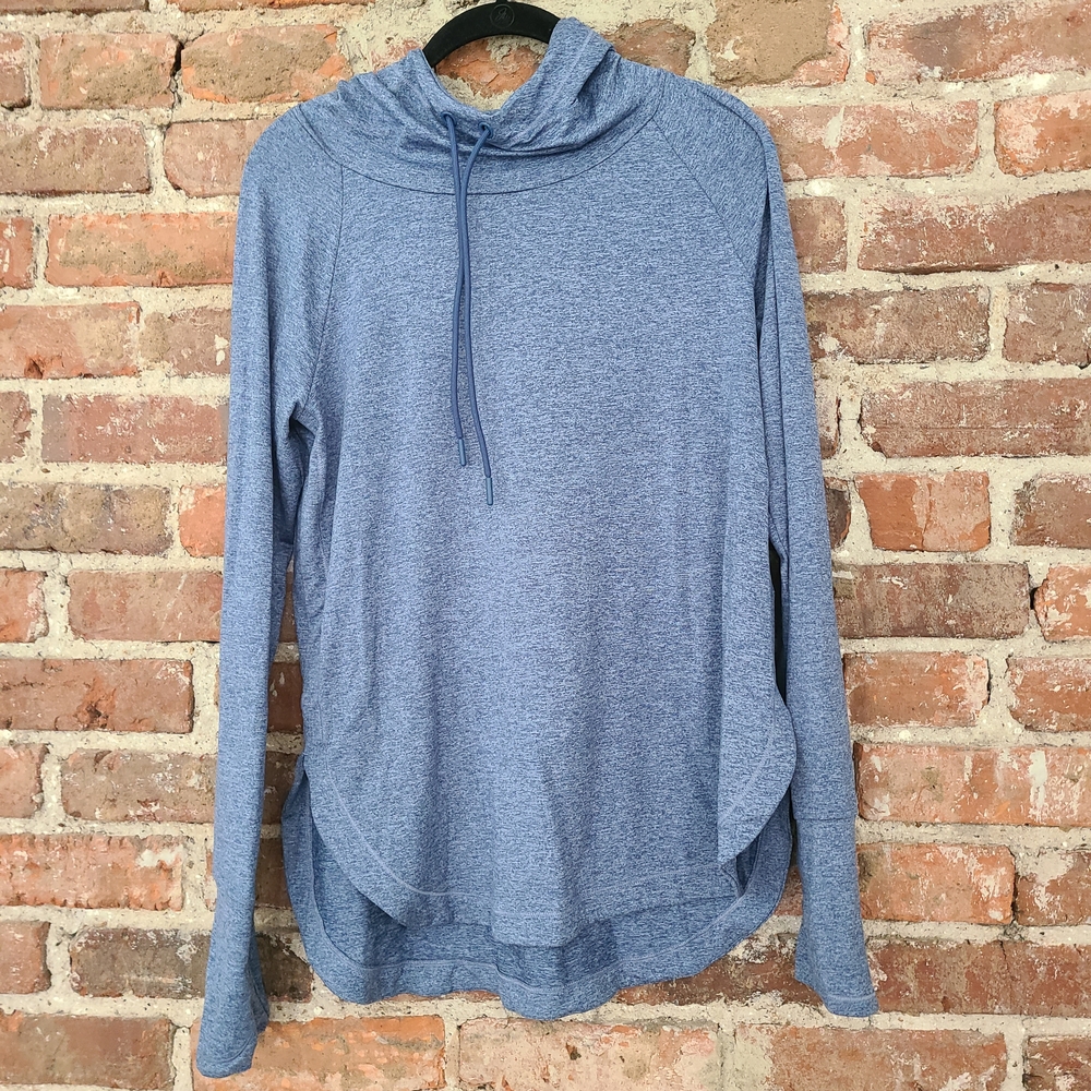 Athleta Uptempo Heathered Blue Hoodie